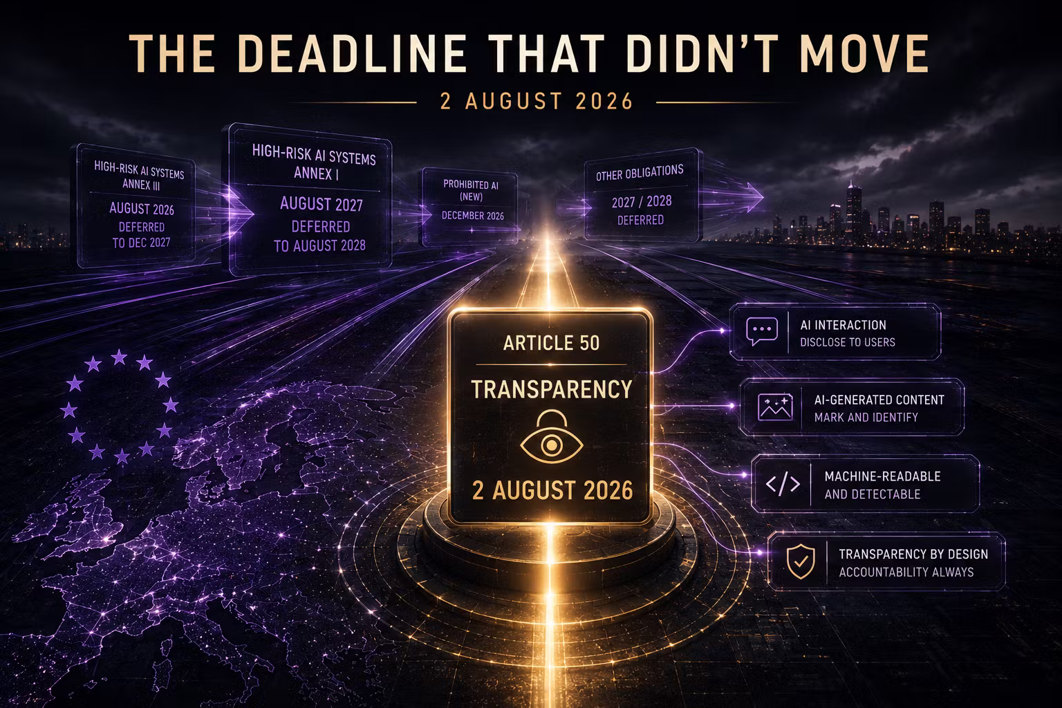 The EU AI Act Just Changed Its Deadlines. Here Is What Is Still Live in August 2026 and What Australian Organisations Need to Do.